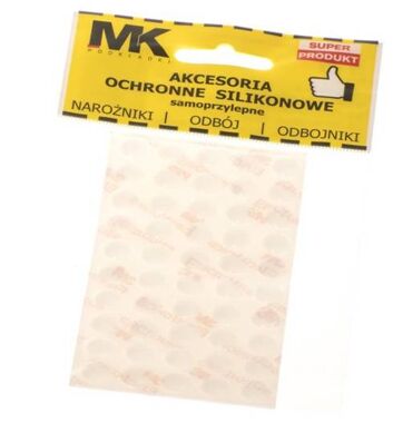 Odbojniki silikonowe transparentne 10x3mm 50 sztuk