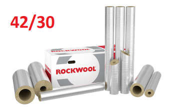 Otulina ROCKWOOL wełna 42/30 ROCKWOOL 800 ALU MB