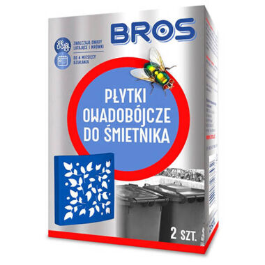 Płytka owadobójcza do śmietnika 2 sztuki Bros