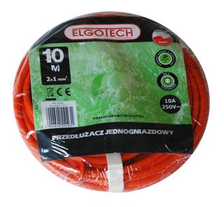 Przedłużacz ogrodowy 2x1mm2 10m ELGOTECH