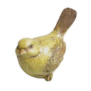 Ptaszek ceramiczny zielono-brązowy 17cm