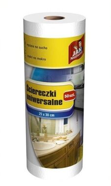 Ściereczki uniwersalne na rolce 50 sztuk 25x30cm