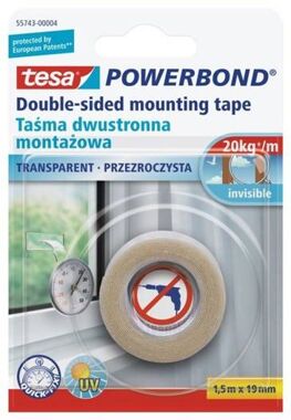 Taśma montażowa przezroczysta Tesa 19mm x 1,5m