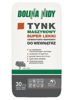 Tynk maszynowy cementowo-wapienny super lekki 30kg