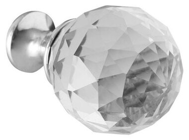 Uchwyt - gałka meblowa biała Crystal Palace 2,5cm