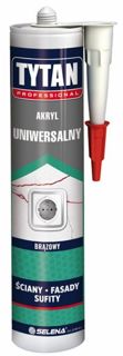 Uszczelniacz akrylowy brąz 280ml TYTAN