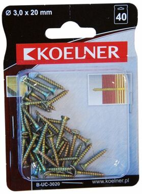 Wkręt do drewna 3x20 mm Koelner 40 sztuk