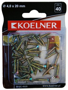 Wkręt do drewna 4x20 mm Koelner 40 sztuk