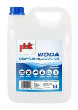 Woda demineralizowana 5L Plak