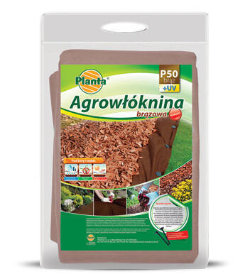 Agrowłóknina 1.6x10m 50g brązowa