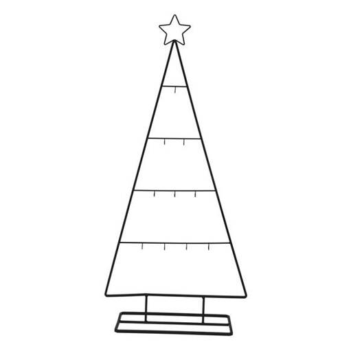 Choinka metalowa wieszak na bombki 33x77 cm