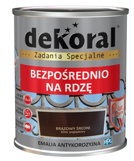 Dekoral Emalia Antykoroz Brąz Średni 0,65L Połysk