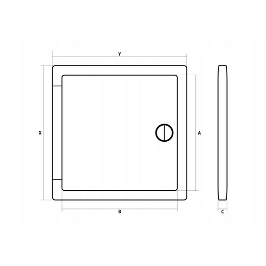 Drzwiczki rewizyjne 15x15cm PVC Białe