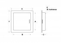 Drzwiczki rewizyjne 15x20 metalowe białe