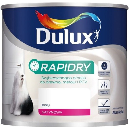 Emalia do drewna Dulux Rapidry 0,4L Biały błysk