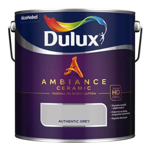 Farba Ambiance Ceramic Authentic Grey 2,5L Dulux