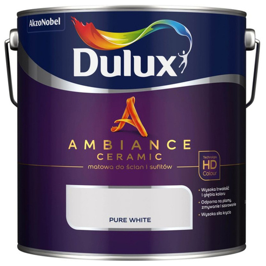 Farba Ambiance Ceramic Pure White 2,5L Dulux