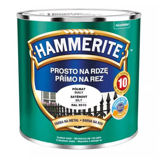 Farba Hammerite Biały Półmat 0,25L