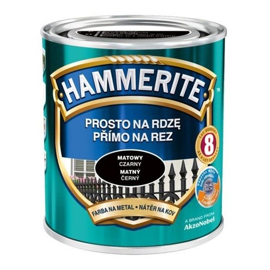 Farba Hammerite Prosto na rdzę 2,5 l Czarny matowy