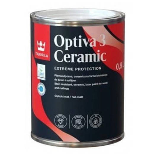 Farba OPTIVA 3 Super Matt Ceramic Biała 0,9l