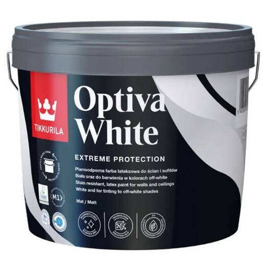 Farba lateksowa Tikkurila Optivia White Biała 9L