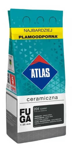 Fuga ceramiczna 1-20mm Atlas 204 czarny 2kg