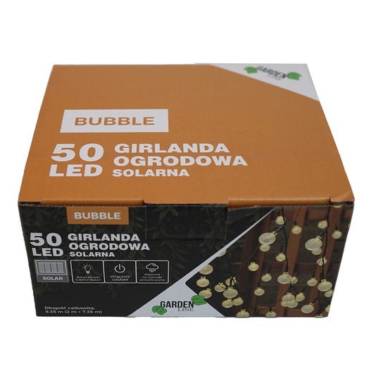 Girlanda solarna 50LED 7,35m biała ciepła