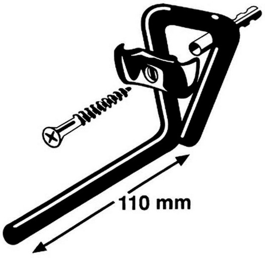 Hak Ścienny Garażowy 110mm FISCHER UH