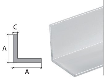 Kątownik równoramienny aluminiowy Cezar 2m 3/3cm