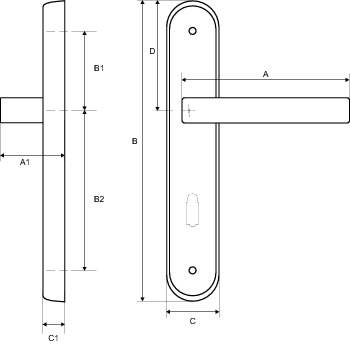 Klamka Economy Brąz WC72 Łazienka