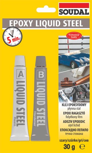 Klej epoksydowy Liquid Steel 2x15ml Soudal