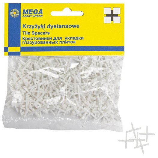 Krzyżyki dystansowe do glazury 1,5 mm 