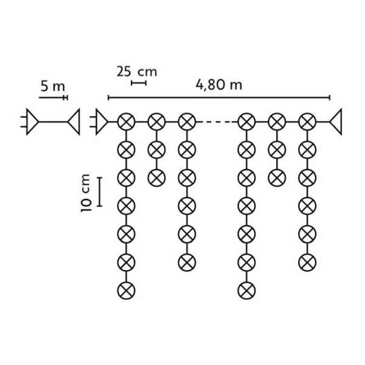 Kurtyna sople 100 LED biały ciepły zewnętrzna