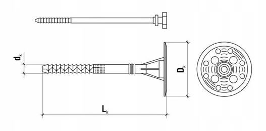 Łącznik termoizolacji L-220 LFN 10x220mm 