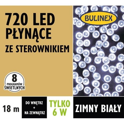 Lampki 720LED białe zimne 18 m