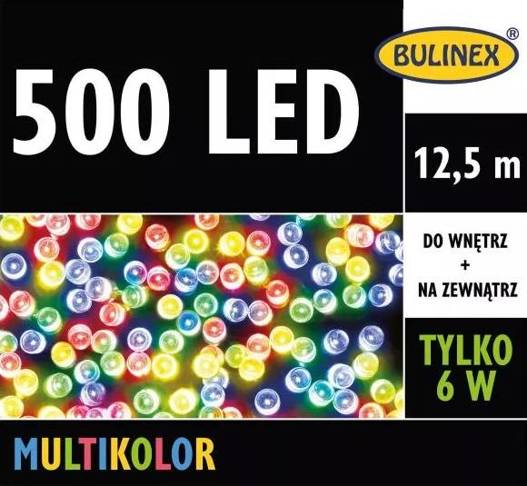 Lampki LED 500L 12,48m wielokolorowy zewnętrzne