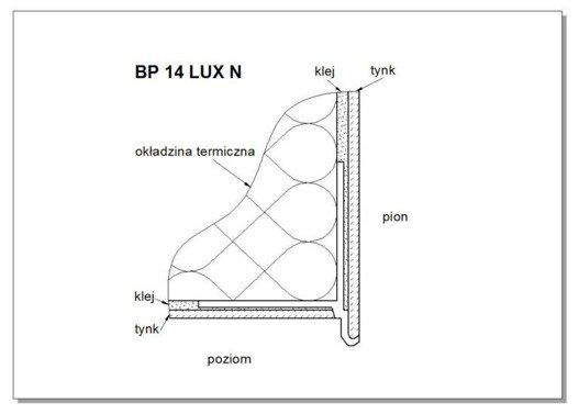 Listwa z okapnikiem PCV 3m Kapinos BP14LUXN 