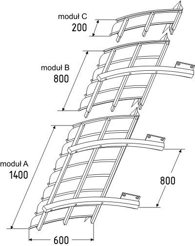 Markiza Fastlock 60 Loggia - Moduł A 1,4m