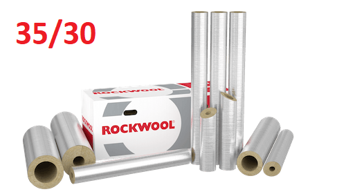 Otulina ROCKWOOL wełna 35/30 ROCKWOOL 800 ALU MB