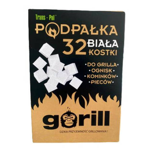 Podpałka do grilla, kominka, ogniska, pieca 32 kostki Biała