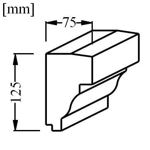 Profil fasadowy podparapetowy P001P 1300mm