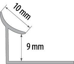 Profil wewnętrzny wąski PCV 2,5m 9mm karmel Cezar