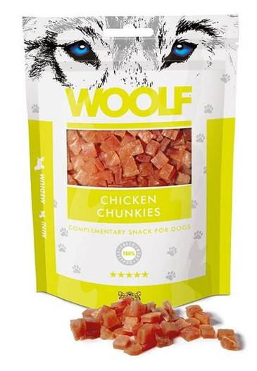 Przysmak dla psa Chicken Chunkies Woolf 100g