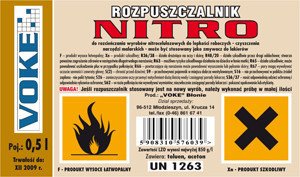 Rozpuszczalnik NITRO 0,5l VOKE