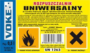 Rozpuszczalnik UNIWERSALNY 5l VOKE