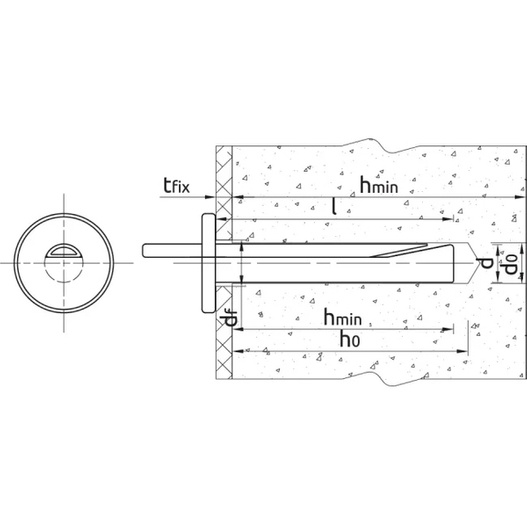 Stalowa kotwa wbijana R-GS-06065 6x65mm100szt Rawlplug