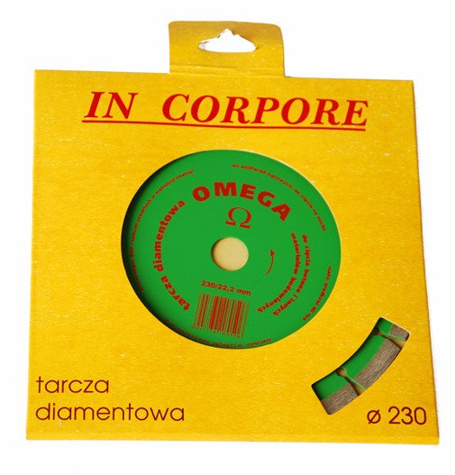 Tarcza diamentowa do betonu OMEGA fi230 IN CORPORE