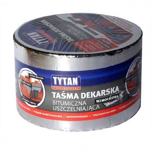 Taśma dekarska 7,5cm 10m aluminium TYTAN