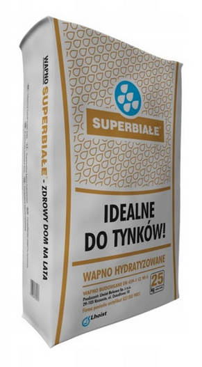 Wapno hydratyzowane Lhoist Super białe 25 kg