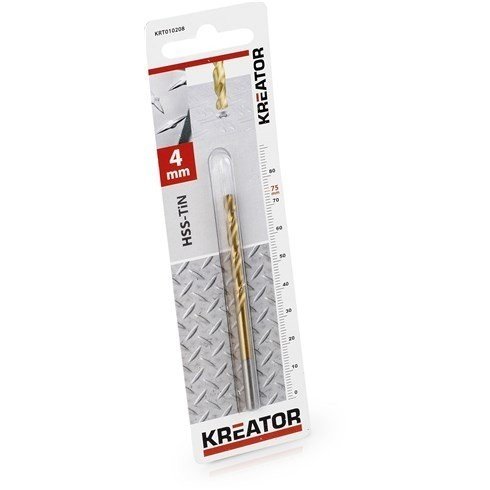 Wiertło do metalu HSS TIN Kreator 4 mm